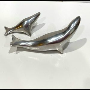 Hoselton Vintage Aluminum Statue Set